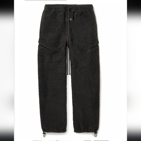 Fear Of God Essentials slim fit logo appliqued fleece sweatpants Gray Medium - Picture 4 of 14